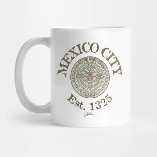 Mexico City, Est. 1325, with Aztec Calendar Mug